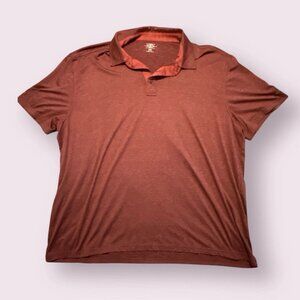 G.H. Bass & Co Shirt Mens XXL Burnt Orange Short Sleeve‎ Collared Casual Polo
